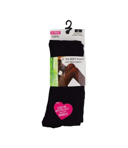 Collants en bambou opaques noirs super doux pour femmes