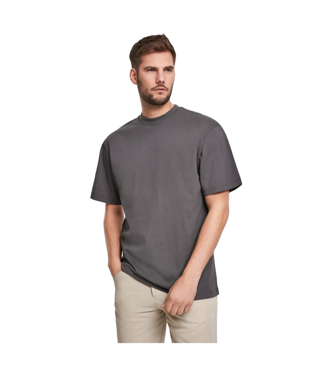 T-shirt Motif/style Uni Homme Gris Foncé Urban Classics-2