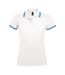 Polo Pasadena Femme Blanc Turquoise Pâle SOLS-1