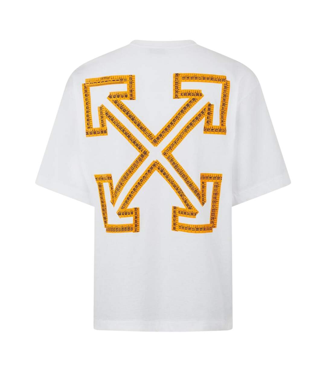 Unisex Adult Arrow Cotton Skater T-shirt White Citrus Off White-2