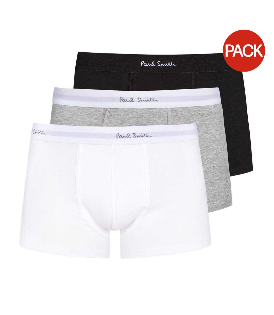 Lot De 3  Boxers Motif/style Logo Homme Noir Blanc Gris Paul Smith-2