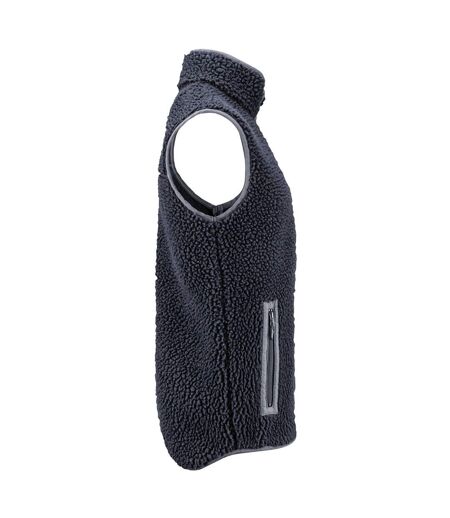 Mens Kingsley Sherpa Fleece Gilet Navy James Harvest