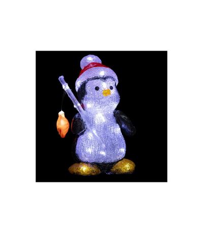Décoration Lumineuse Pingouin 25cm Blanc