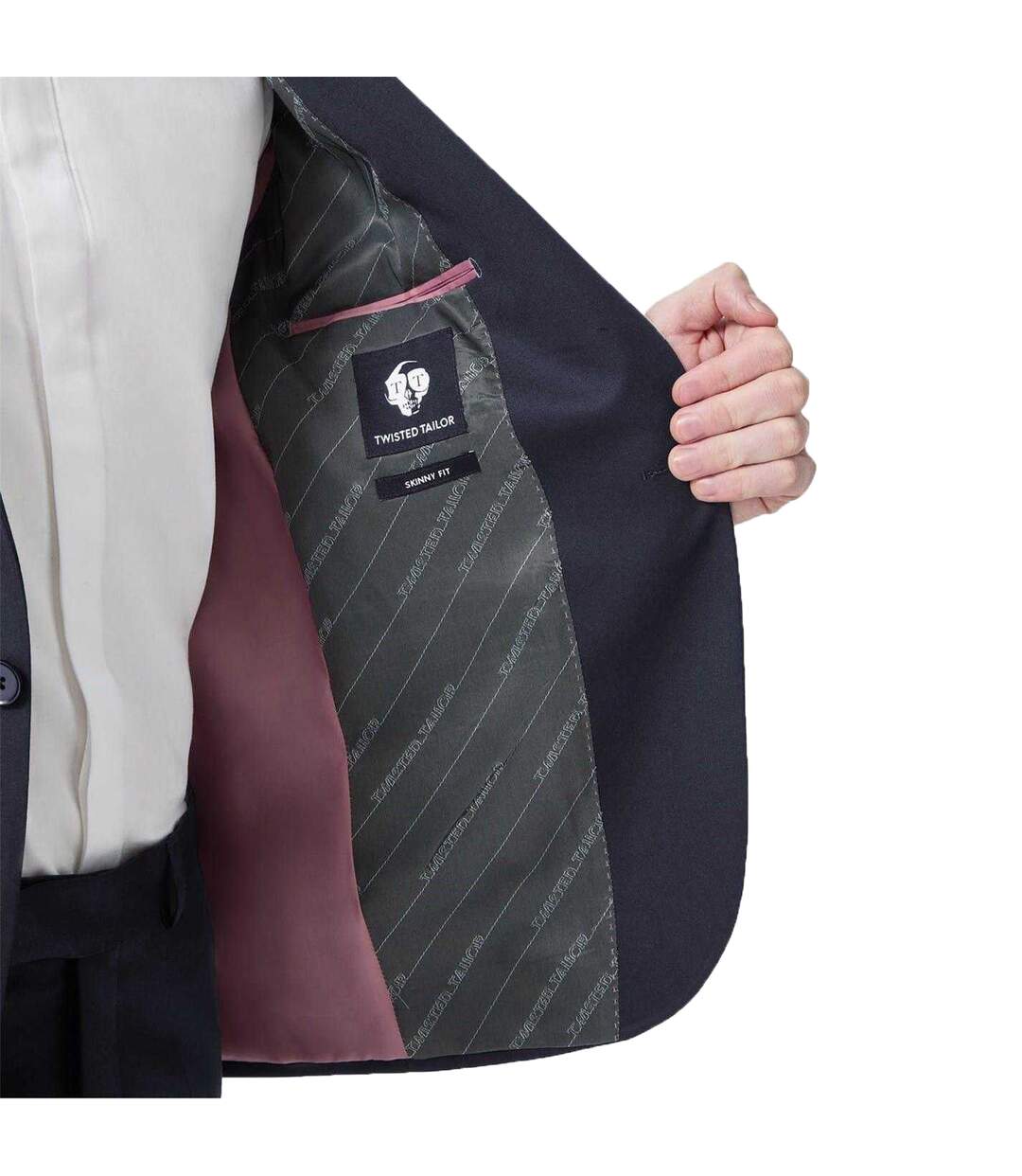 Veste De Costume Homme Bleu Marine Twisted Tailor-4