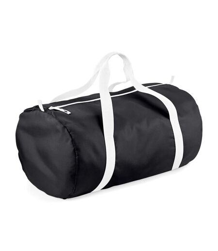 BagBase Packaway Barrel Bag/Duffel Water Resistant Travel Bag (8 Gallons) (Pack (Black / White) (One Size)