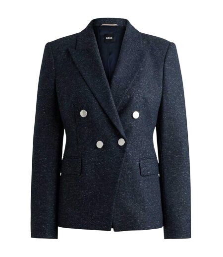 Womens/ladies Flecked Regular Blazer Dark Blue Boss