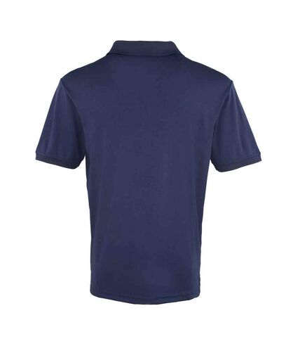 Mens coolchecker pique polo shirt navy Premier