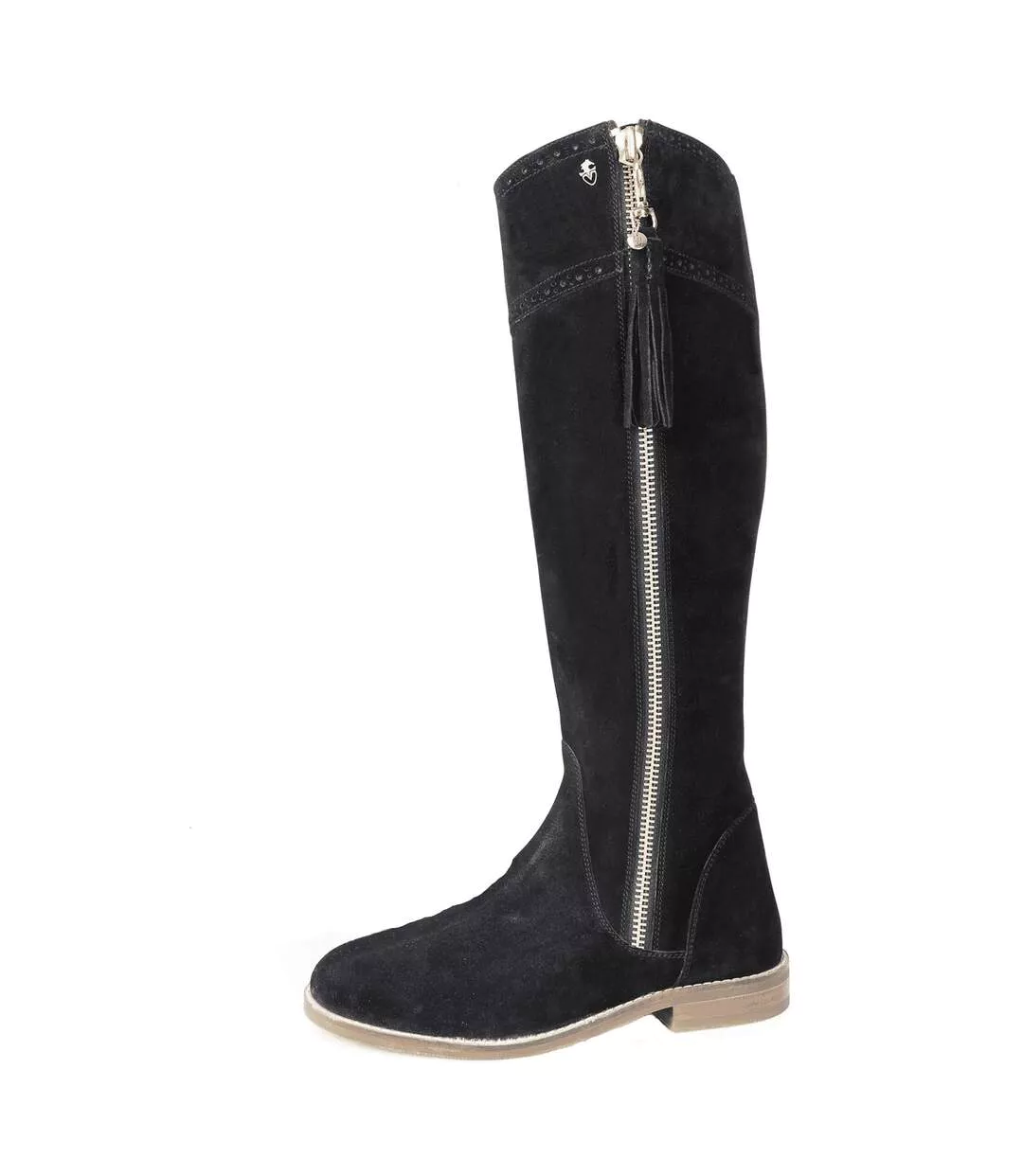 Womens/ladies Arabella Leather Long Boots Black Moretta-1