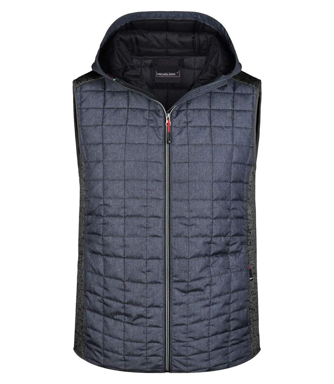 Veste tricot matelassée sans manches - homme - JN768 - gris foncé et anthracite-1