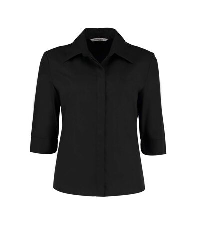 Kustom Kit Womens/Ladies Continental 3/4 Sleeve Shirt (Black) - UTPC6303