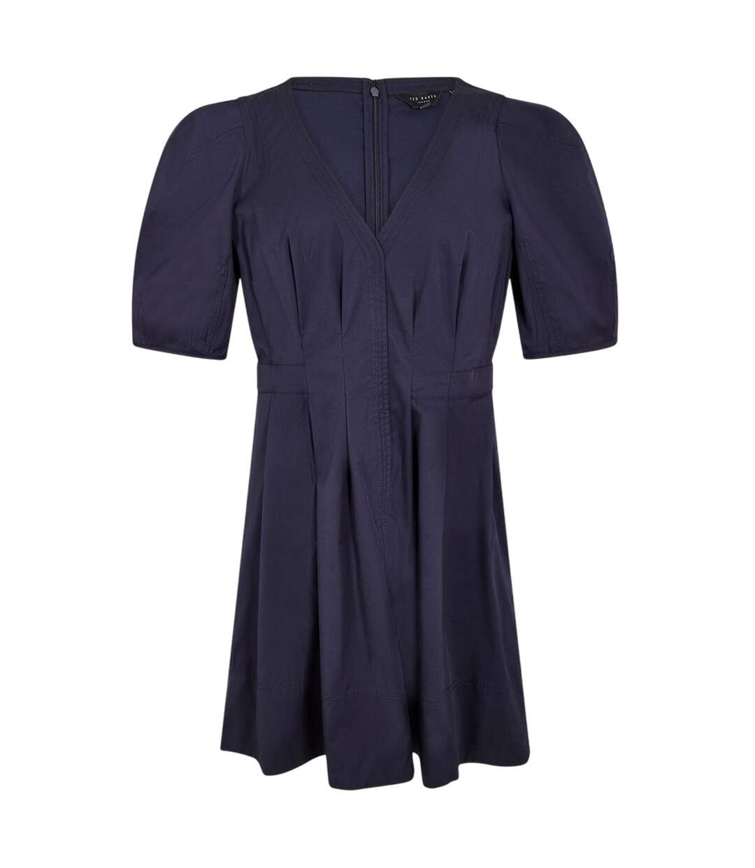 Robe Courte Manches Bouffantes Femme Bleu Marine Ted Baker-2
