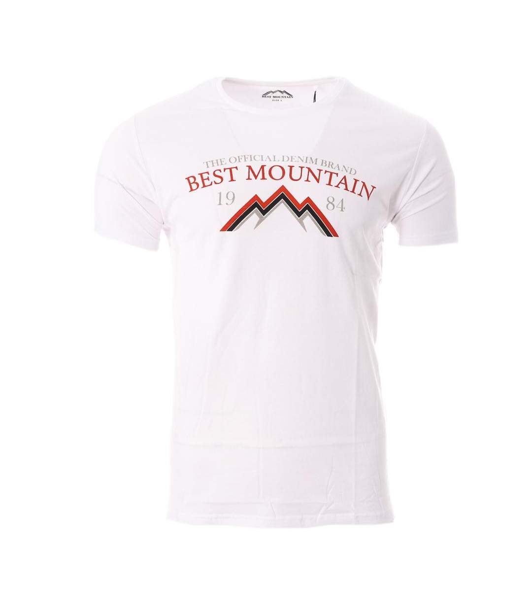 T-shirt blanc homme best mountain 2004 - l-1