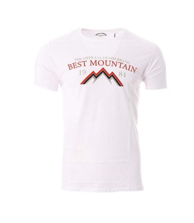 T-shirt blanc homme best mountain 2004 - l