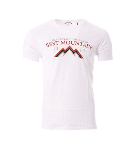 T-shirt blanc homme best mountain 2004 - l