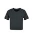 T-shirt Court Femme Anthracite New Morning Studios-1