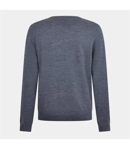 Mens Batisse V Neck Sweater Top Medium Grey Boss