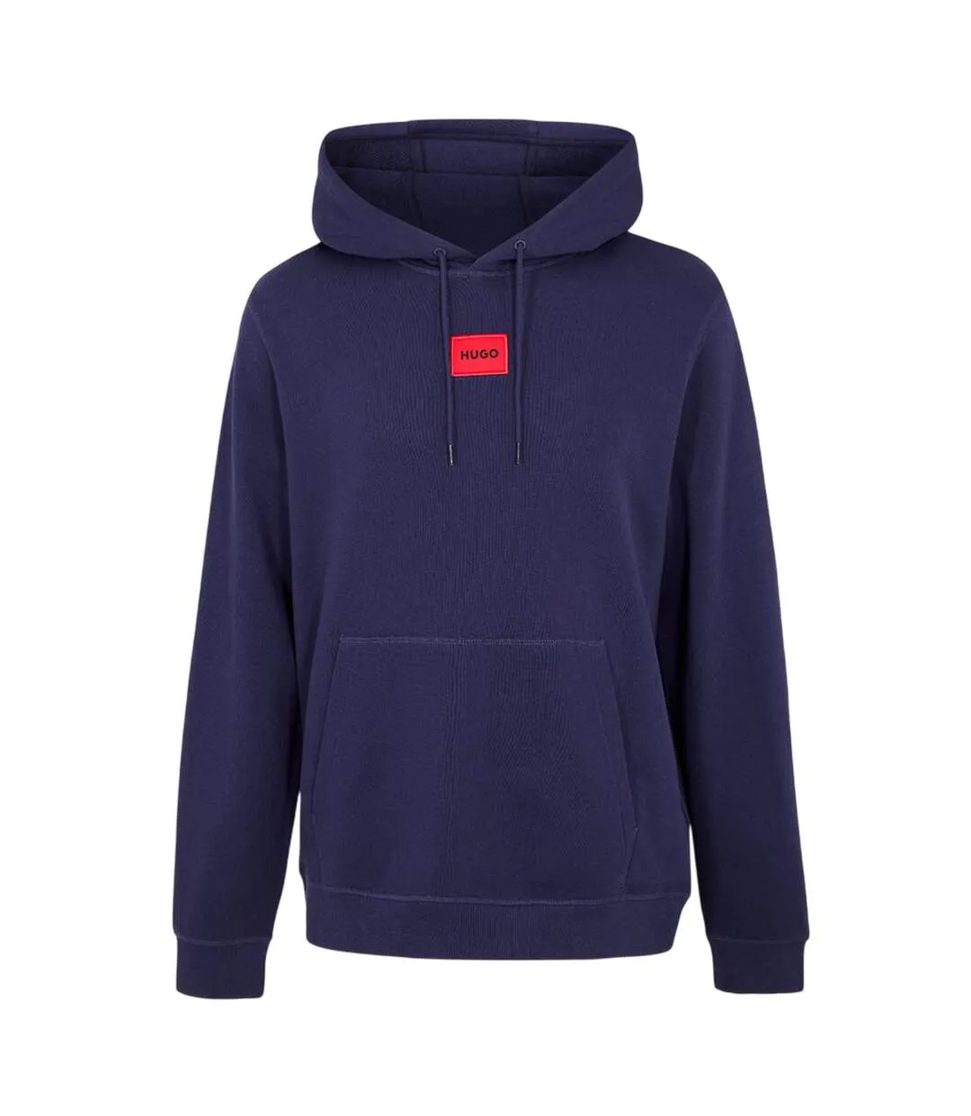 Mens Cotton Blend Pullover Hoodie Navy Hugo-2