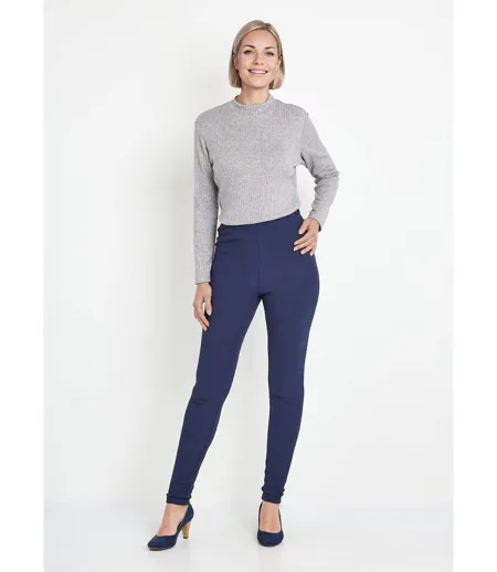 Legging côtelé taille élastiquée