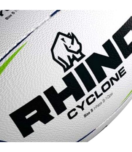 Ballon de rugby cyclone taille 5 blanc Rhino