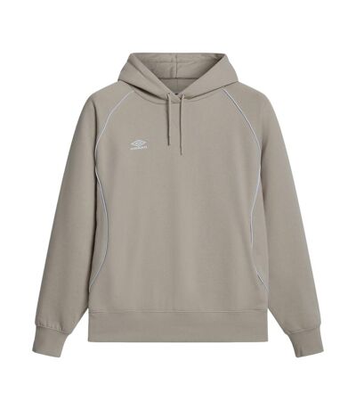 Mens Panelled Hoodie Pelican Brilliant White Umbro