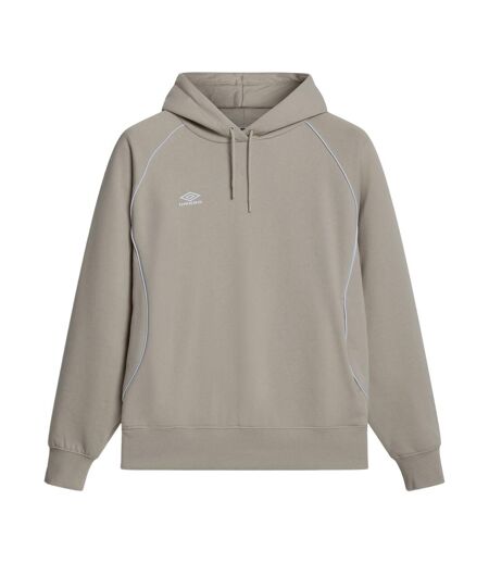 Mens Panelled Hoodie Pelican Brilliant White Umbro
