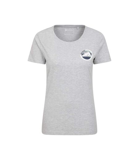 Womens/ladies Lake District Tree Ring Organic T-shirt Grey Mountain Warehouse