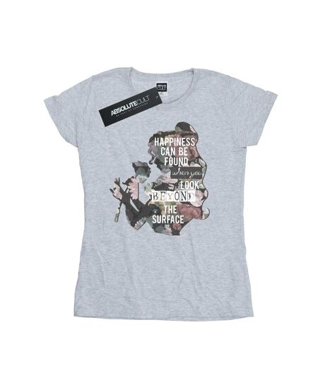 Disney Princess - T-shirt BELLE HAPPINESS - Femme (Gris chiné) - UTBI36826