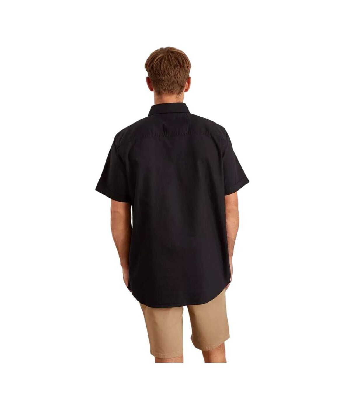 Burton Mens Oxford Plus And Tall Short-Sleeved Shirt (Black)
