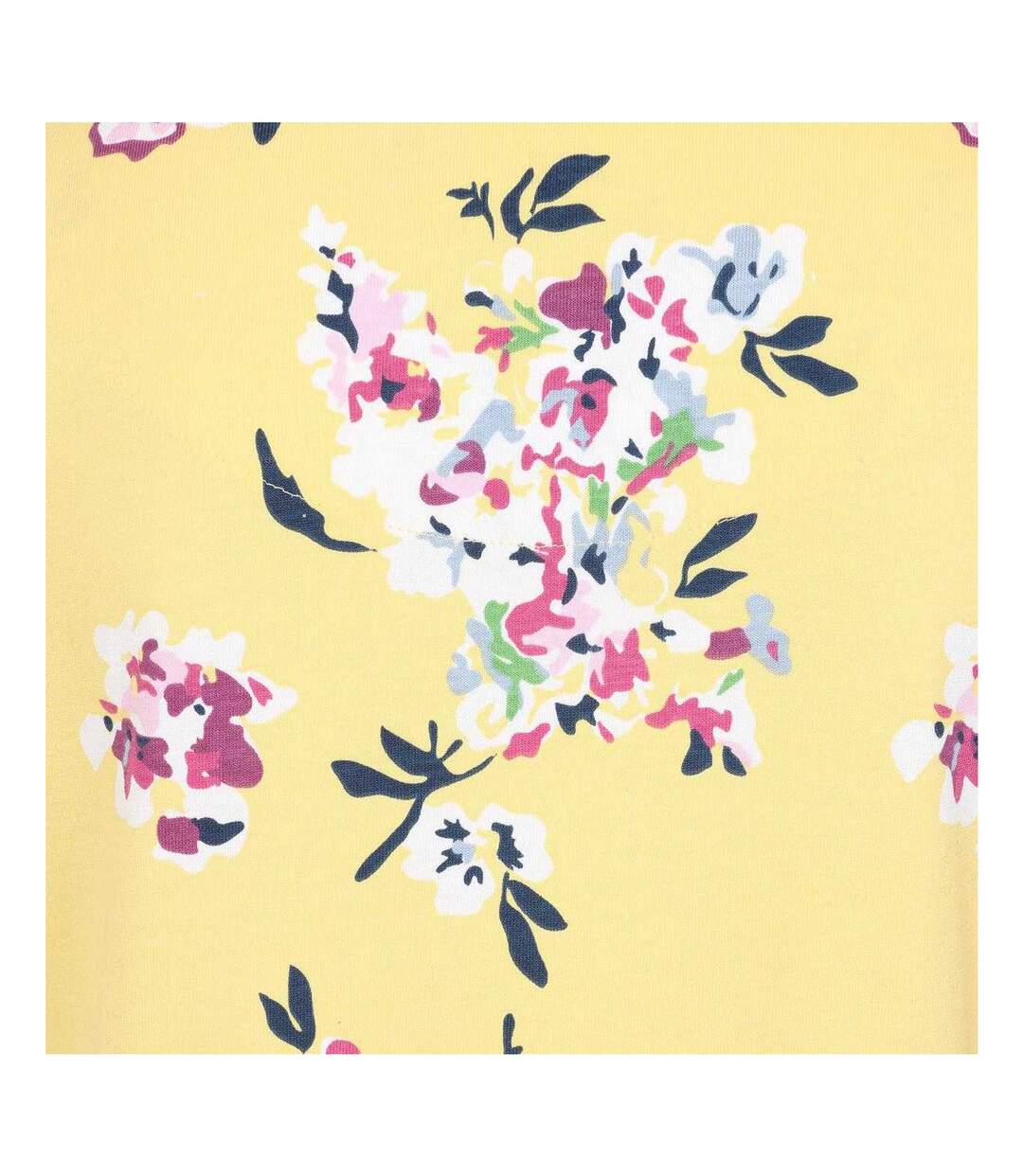 T-shirt Motif/style Fleurs Sauvages Femme Jaune Lazy Jacks-4