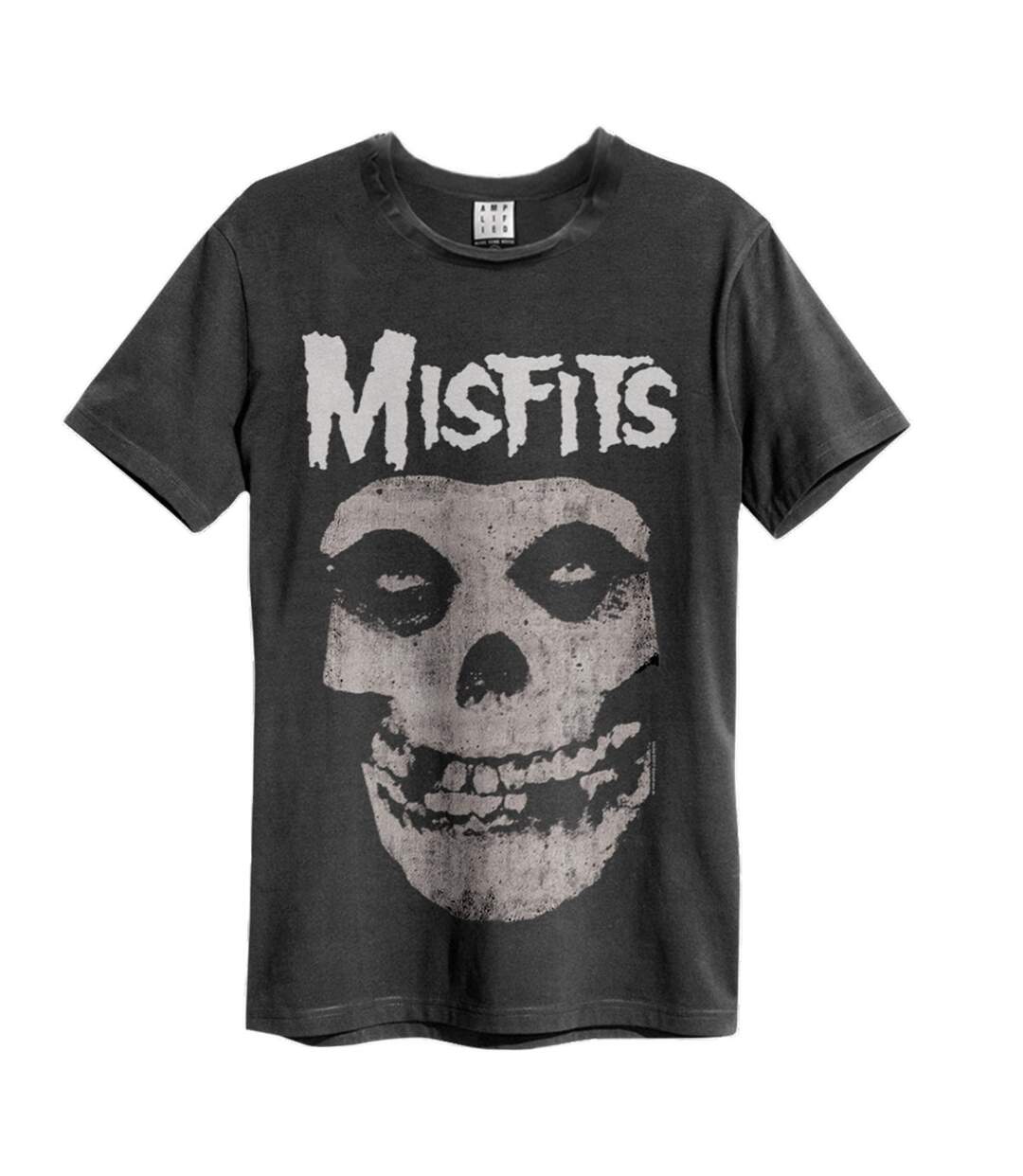Unisex Adult Crew Misfits T-shirt Charcoal Amplified-1