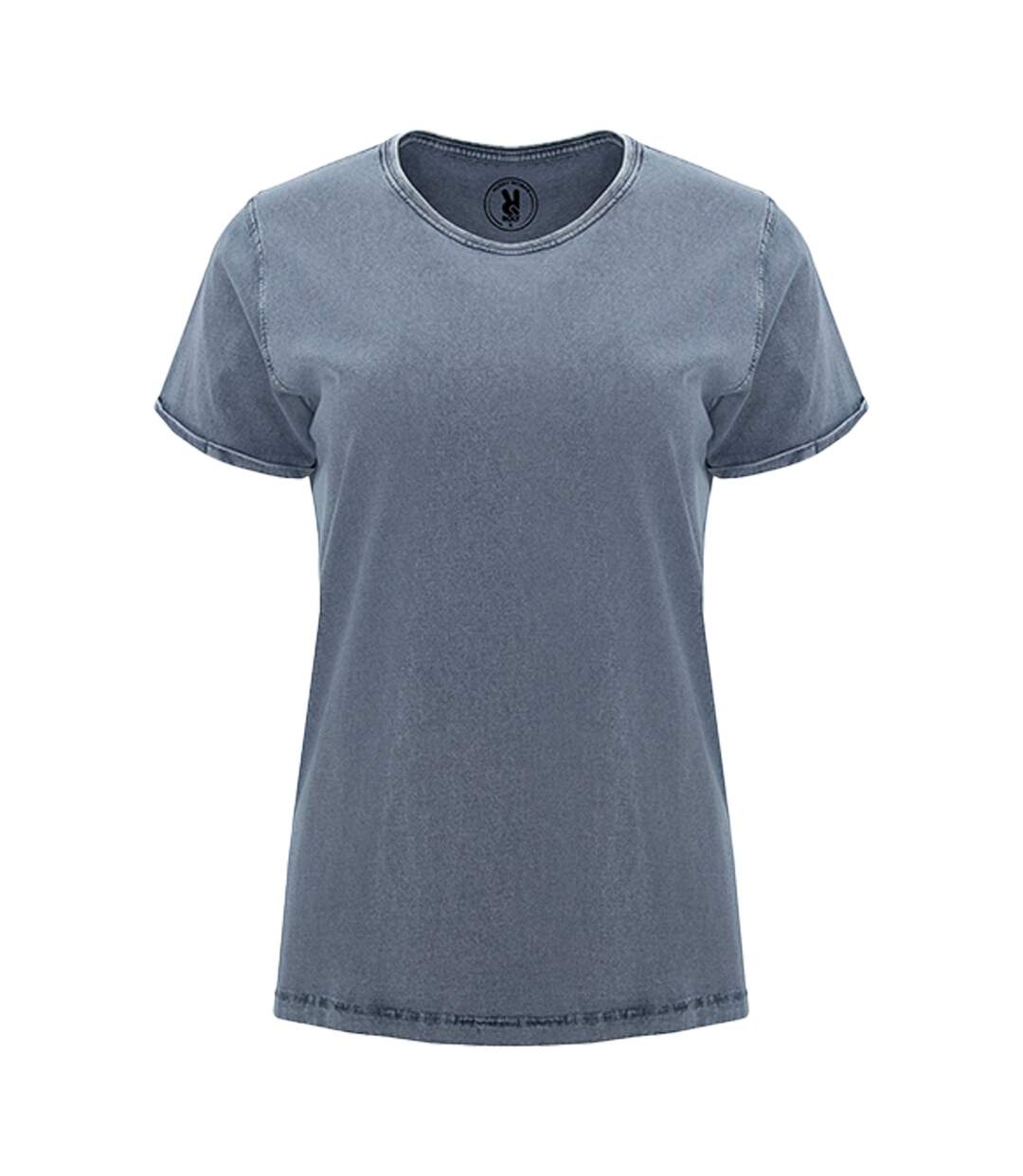 Womens/ladies Husky T-shirt Denim Blue Roly-1