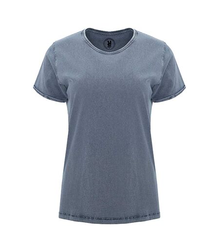 Womens/ladies Husky T-shirt Denim Blue Roly