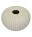 Vase Design Rainuré Icicle 40cm Crème-2