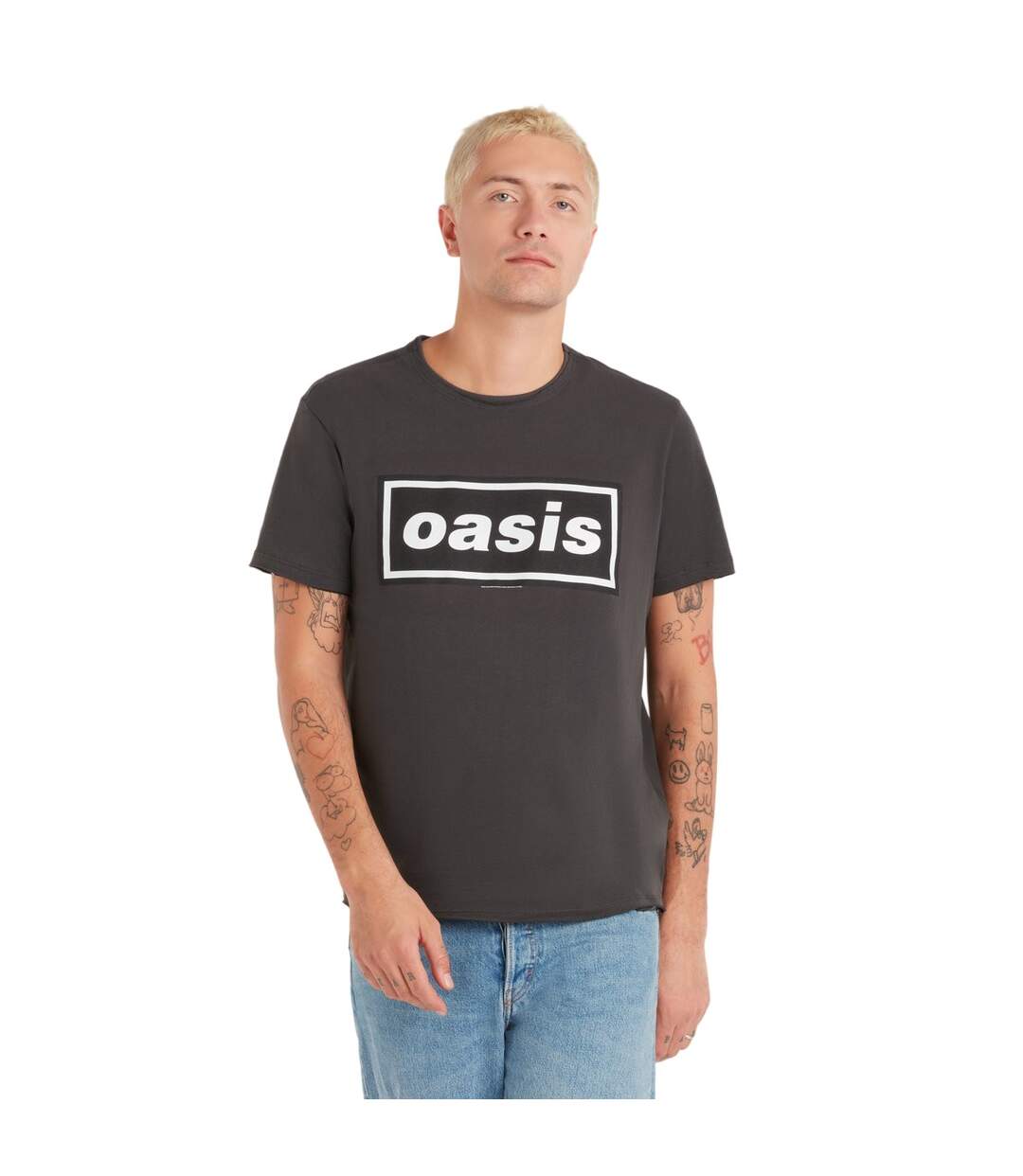 Unisex Adult Logo T-shirt Charcoal Oasis-3