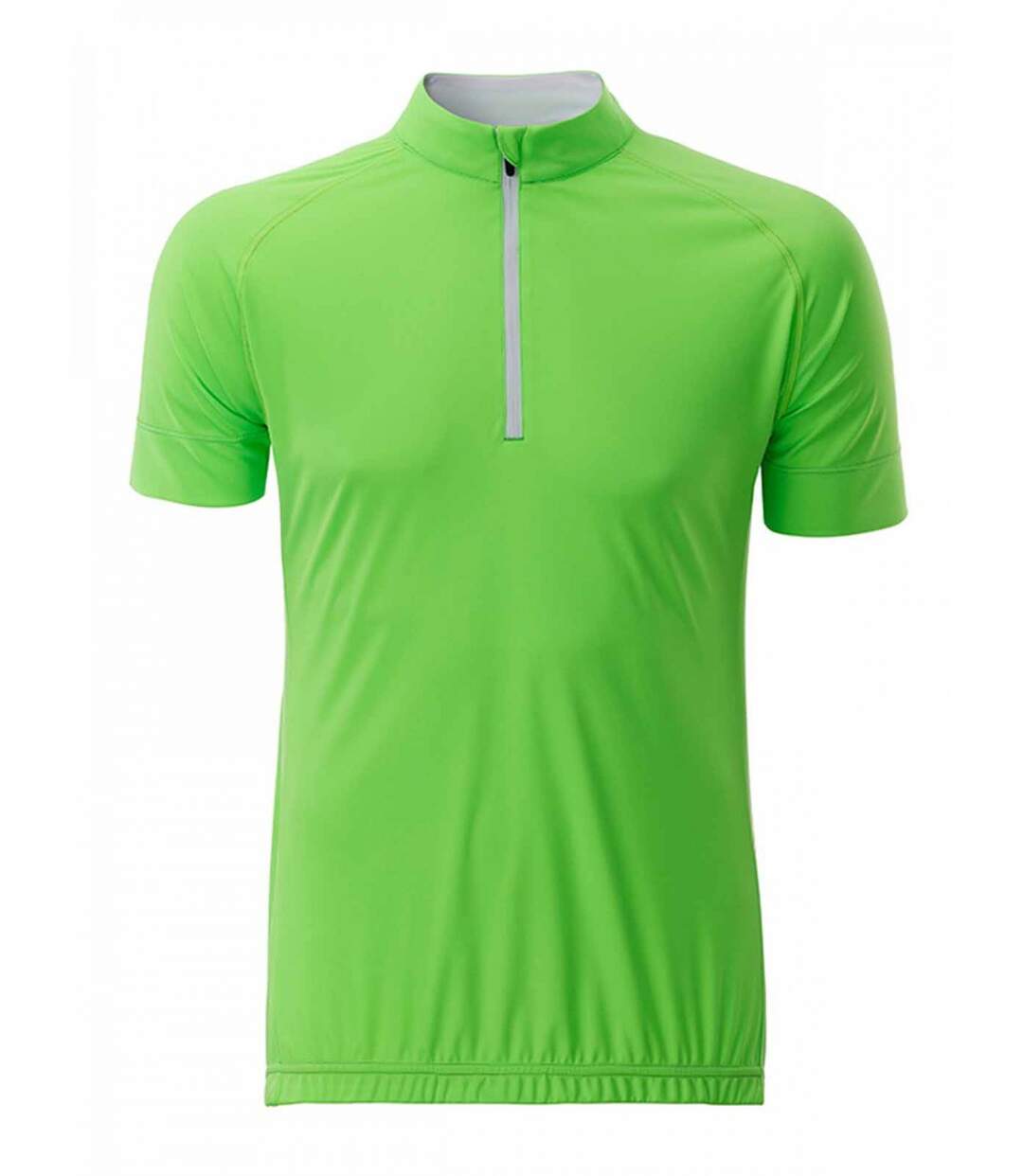 maillot cycliste demi zip - HOMME - JN514 - vert vif-2