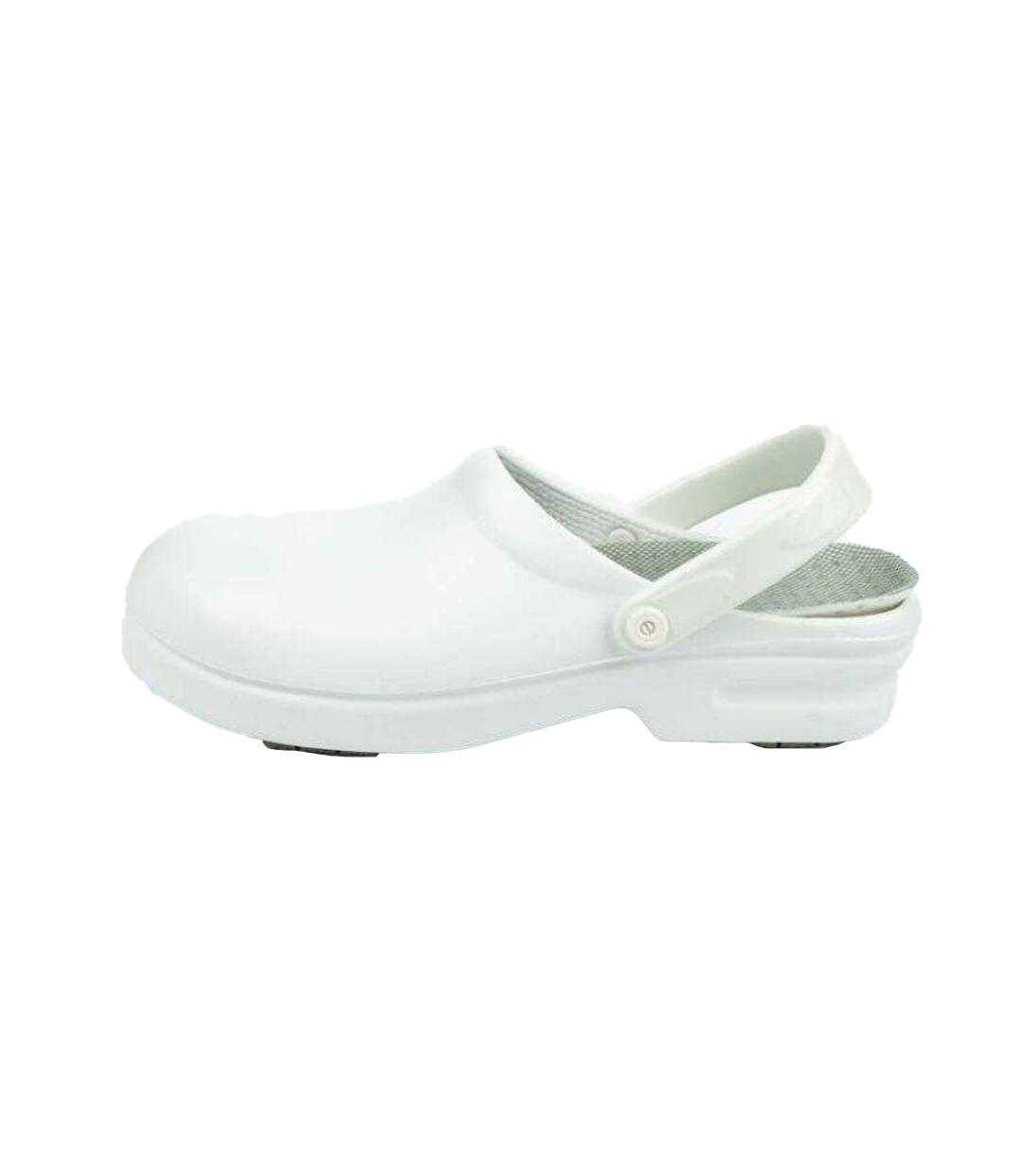 Sabots Motif/style Uni Adulte Blanc Safeway-3