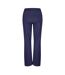 Womens/ladies Denim Look Yoga Pants Purple Puma-2