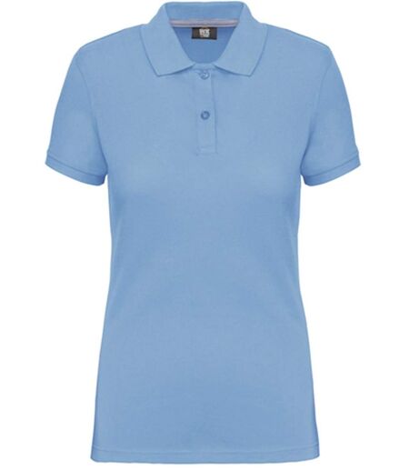 Polo manches courtes - Femme - WK275 - bleu ciel