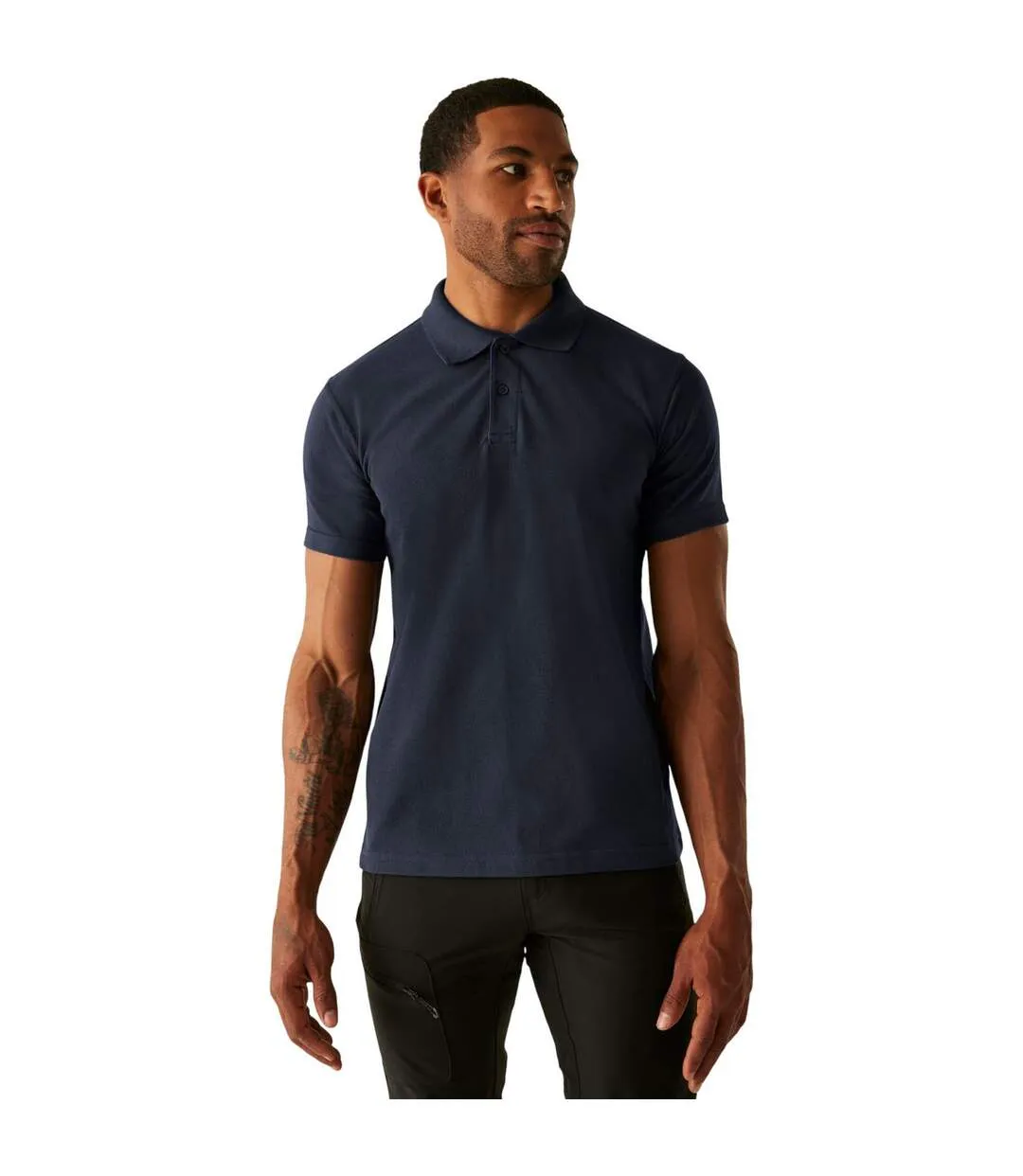 Polo Uni Manches Courtes Homme Bleu Marine Regatta Professional-1