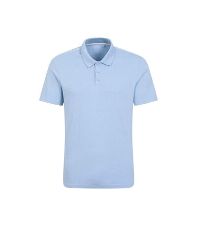 Mountain Warehouse Mens Cordyline Textured Polo Shirt (Pale Blue)