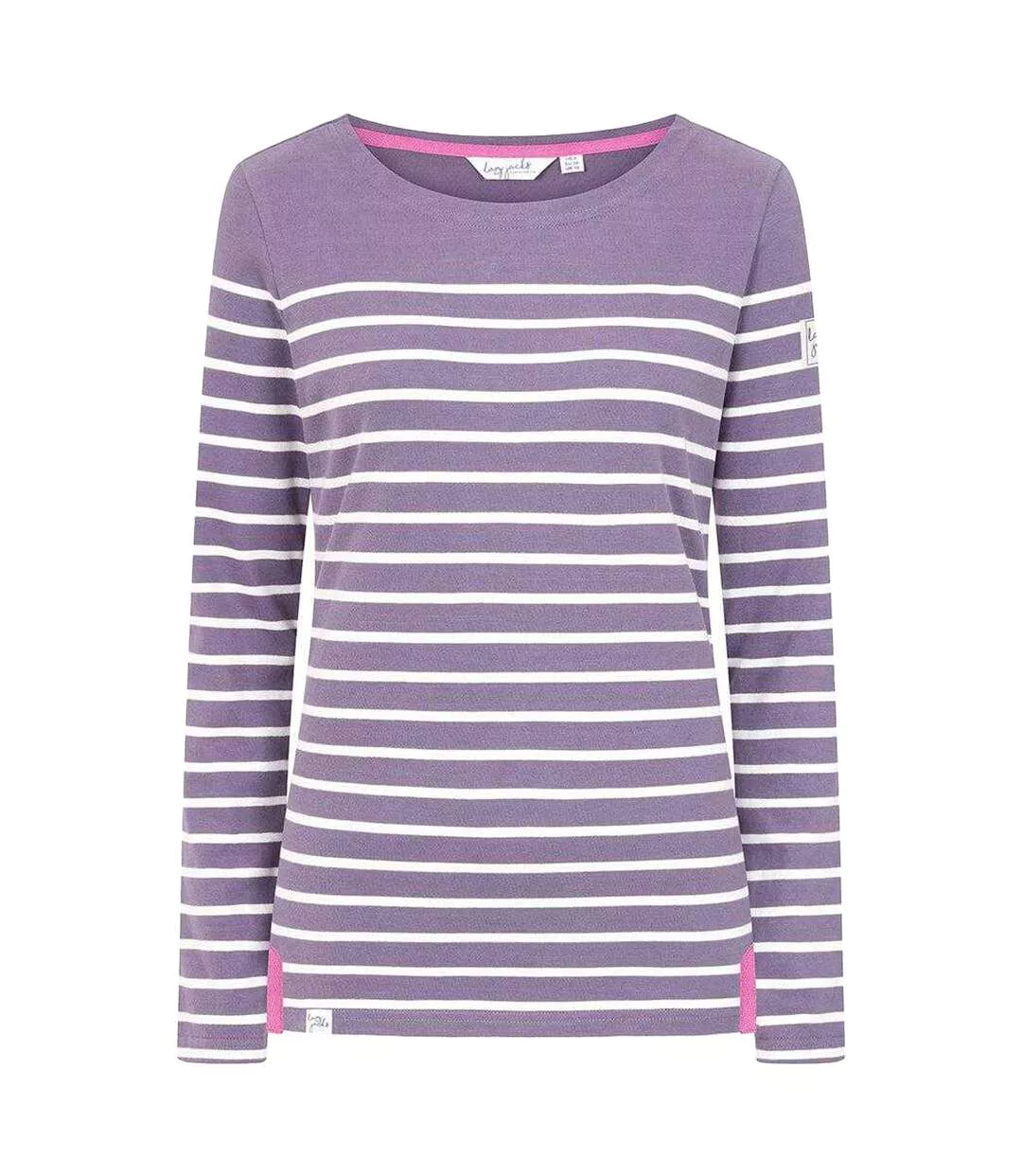 Haut Motif/style Rayé Femme Mauve Lazy Jacks-1