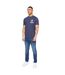 Mens henstamp cotton t-shirt navy Henleys-4