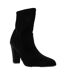 Womens/ladies oty suede heeled ankle boots black Dune London-1