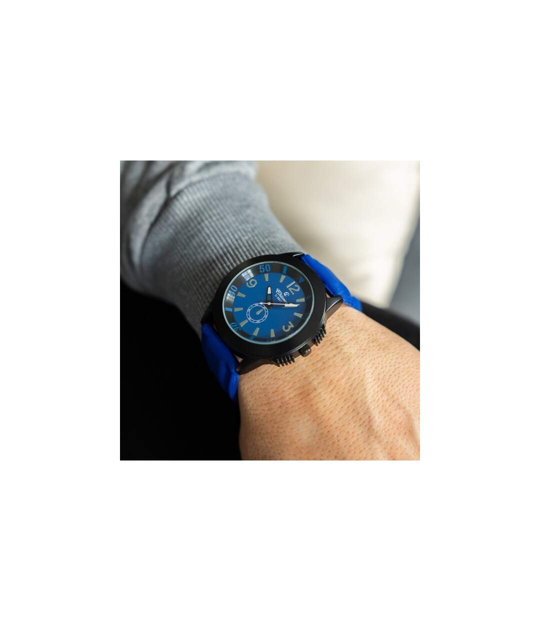 Votre Montre Homme Silicone Bleu CHTIME