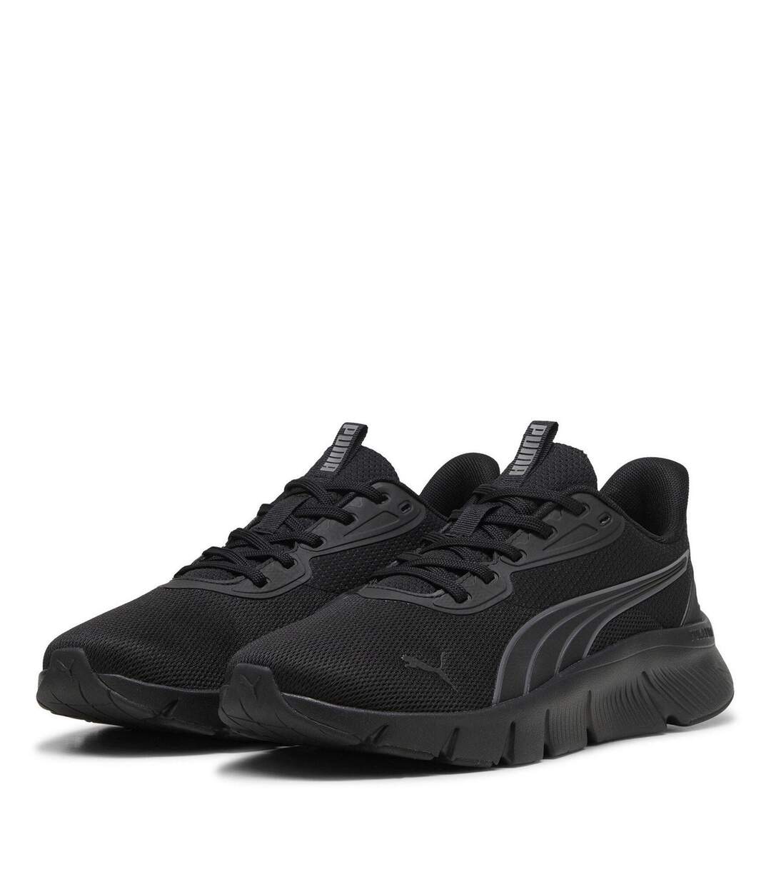 Womens/ladies Cushioned Trainers Triple Black Puma-1
