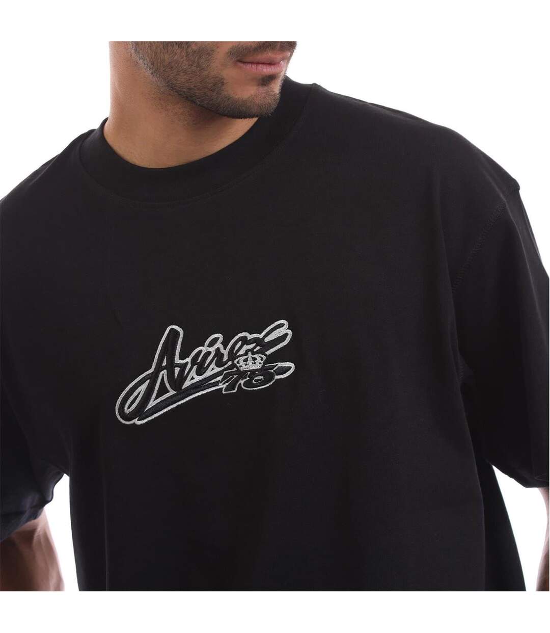 T-shirt Motif/style Lettrage Rego Homme Noir Avirex-3