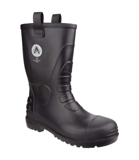 Amblers Safety Unisex FS90 Waterproof Pull On Safety Rigger Boot (Black) - UTFS4168