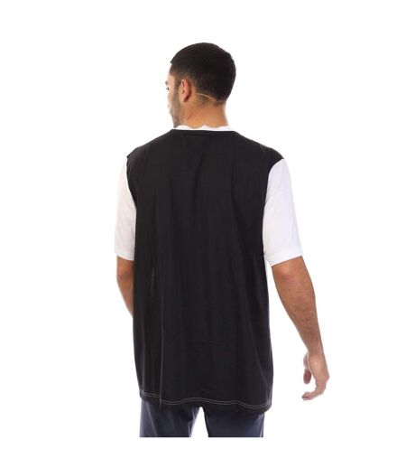 Mens Tech Two Tone Breathable T-shirt White Black Adidas