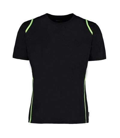 Gamegear® Cooltex® Short Sleeved T-Shirt / Mens Sportswear (Black/Flourescent Lime)
