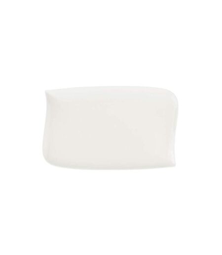 Lot de 6 Assiettes Plates Rectangulaire Vague  33cm Blanc